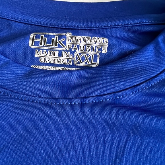 Huk XXL Blue Performance Fishing shirt - Picture 3 of 4
